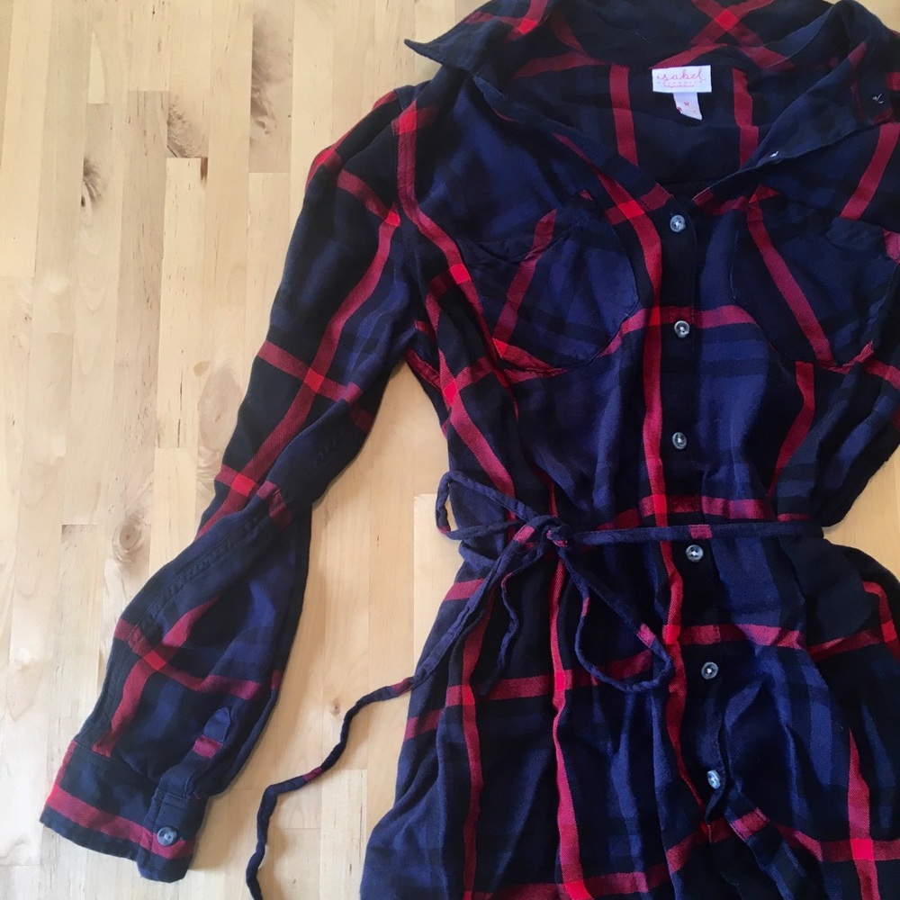 Isabel Maternity plaid tunic